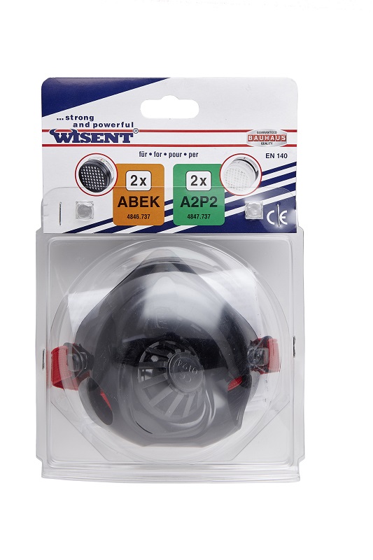 Wisent åndedrætsværn halvmaske for A2/P2 filter