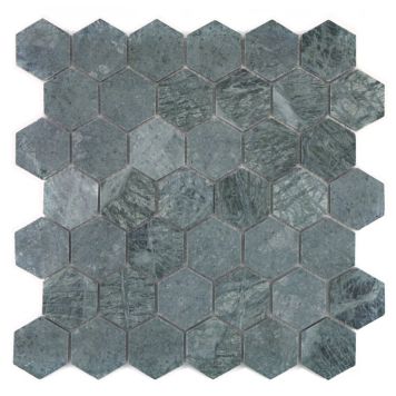 Mosaik Hexagon Marble Green 29,8 x 30,5 cm