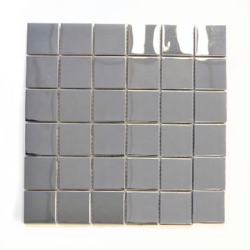 Mosaik Quadrat blank stål 29,8 x 29,8 cm