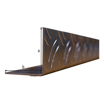 Gah Alberts vinkelprofil riffelplade alu 23,5x23,5x1,5 mm 2 m