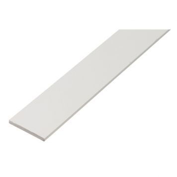 Gah Alberts fladprofil PVC hvid 20x2 mm 1 m