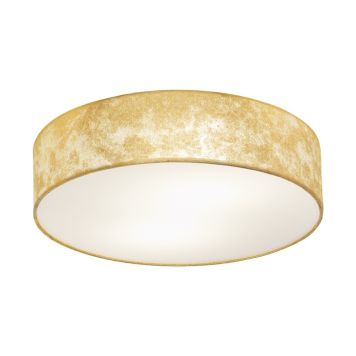 Eglo loftlampe Viserbella tekstil/guld E27 60 W Ø38 cm
