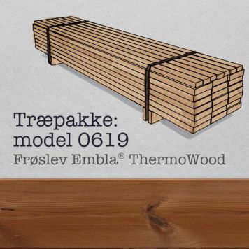 Arki kit træpakke til planteplint model 0619 Embla Thermowood 
