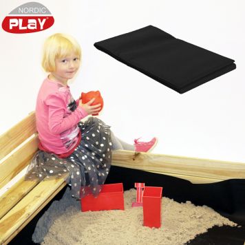 Nordic Play sandkassedug sort 170x170 cm