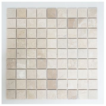 Mosaik marmor Bottincino Anticato lys 3,2 x 3,2 cm