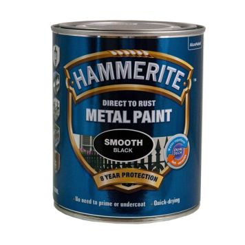 Hammerite metalmaling glateffekt sort 0,75 L