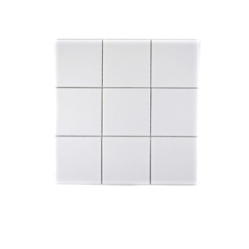 Mosaik Square Uni porcelæn hvid mat 29,8 x 29,8 cm