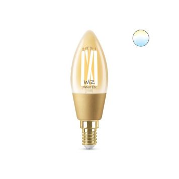 Wiz LED-kertepære Whites guld C35 E14 4,9 W