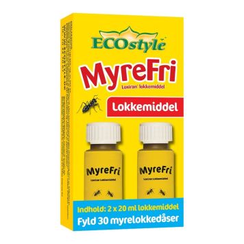 Ecostyle lokkemiddel MyreFri til genopfyldelige myrelokkedåser 2 stk.