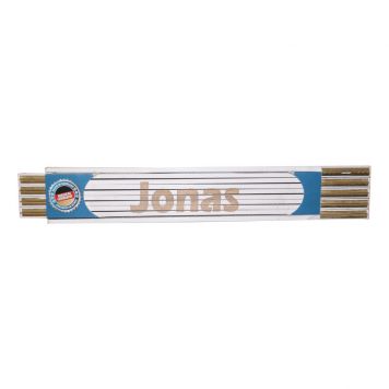 Tommestok med navn Jonas - 2m