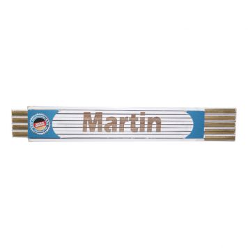 Tommestok med navn Martin - 2m
