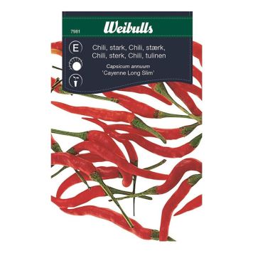 Weibulls grøntsagsfrø stærk chili Cayenne Long Slim