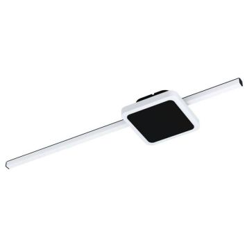 Eglo væg-/loftlampe Sarginto firkantet sort/hvid LED L59 cm
