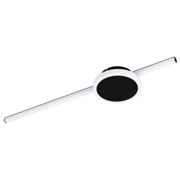Eglo væg-/loftlampe Sarginto rund sort/hvid LED L59 cm