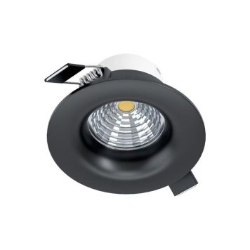 Eglo LED indbygningsspot Saliceto sort/alu 6 W Ø8,8 cm