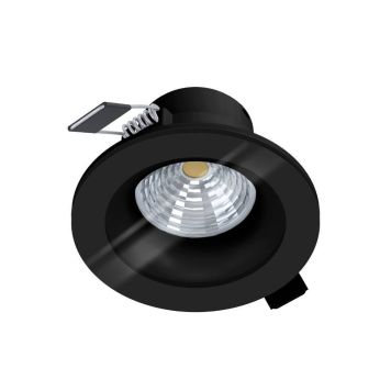 Eglo LED indbygningsspot Salabate sort IP44 dæmpbar Ø8,8 cm