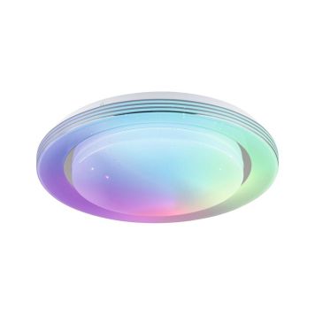 Rainbow LED-loftslampe med regnbueeffekt RGBW+ 1600lm 230V 22W dæmpbar krom/hvid