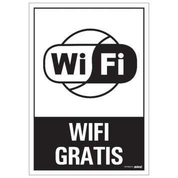 Pickup skilt Wi-Fi gratis 33x23 cm