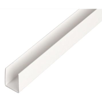 Gah Alberts U-profil PVC hvid 10x12x10x1 mm 2 m