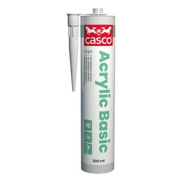 Akrylfugemasse Basic hvid 300 ml. - Casco