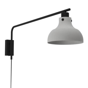 Eglo væglampe Matlock grå/sort E27 20x80 cm