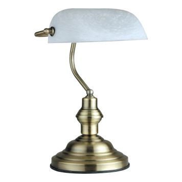 Bordlampe Antique hvid 36 cm - Globo