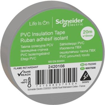 Schneider Electric isoleringstape 19mmx20m grå