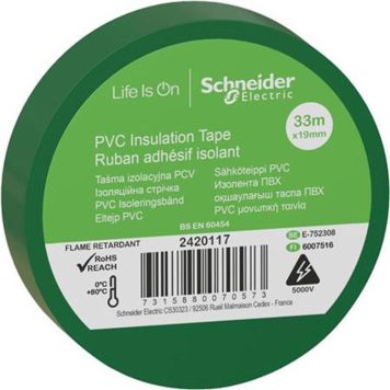 Schneider Electric isoleringstape 19mmx33m grøn