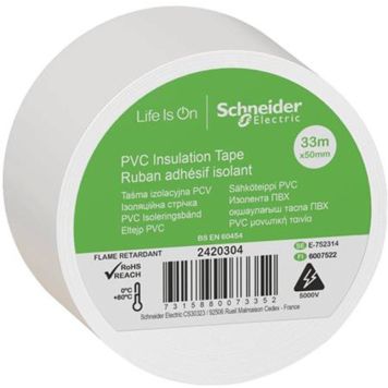 Schneider Electric isoleringstape 50mmx33m hvid