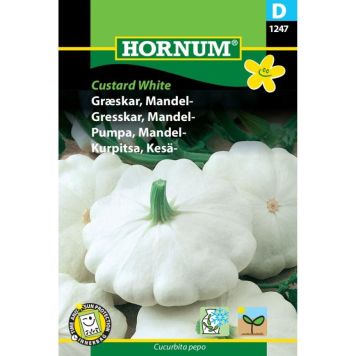 Hornum grøntsagsfrø Græskar, Mandel- Custard White