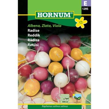 Hornum grøntsagsfrø Radise, blanding Albena, Zlata, Viola