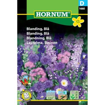 Hornum blomsterfrø Blanding, Blå