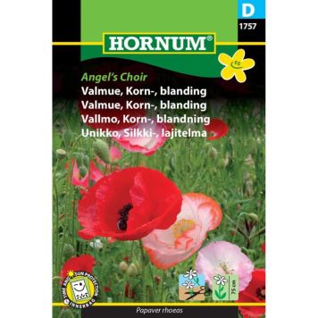 Hornum blomsterfrø Valmue, Korn-, blanding