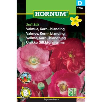 Hornum blomsterfrø Valmue, Korn-, blanding Soft Silk