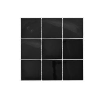 Mosaik Square Uni porcelæn sort blank 29,8 x 29,8 cm
