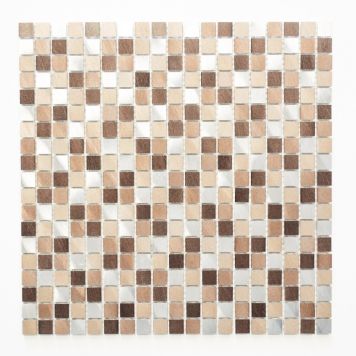 Mosaik Square alu/kobber brun 31,7x31,7 cm