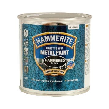 Hammerite metalmaling hammereffekt sort 0,25 L