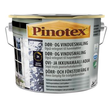 Pinotex dør- og vinduesmaling halvblank hvid 2,5 L