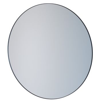 Camargue spejl Svanholm Bogense sort ramme Ø100 cm