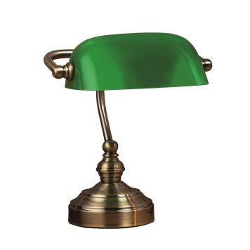 Markslöjd bordlampe Bankers grøn 25 cm