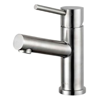 Adora håndvaskarmatur børstet stål m/pop-up bundventil