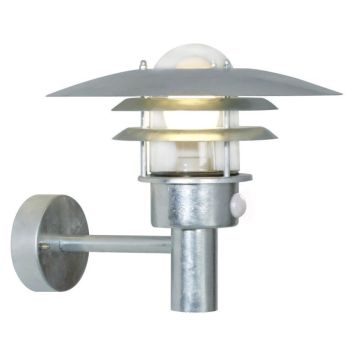 Nordlux væglampe Lønstrup 32 med sensor galvaniseret Ø32 cm