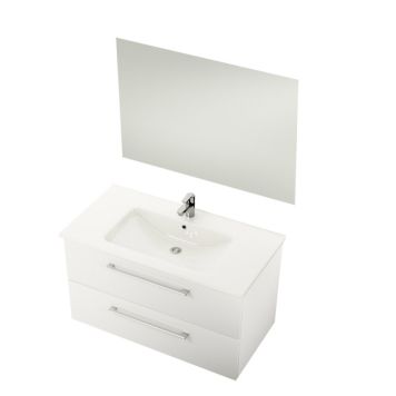 Bath Deluxe badmøbelsæt m/spejl Camden hvid 90 cm