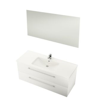 Bath Deluxe badmøbelsæt m/spejl Camden hvid 120 cm