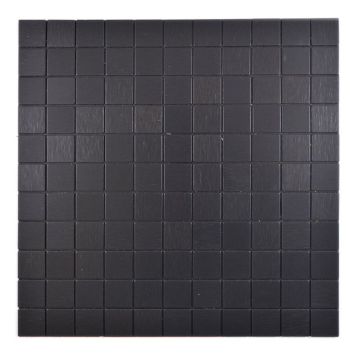 Mosaik Square Alu selvklæbende vinyl sort 29x29 cm