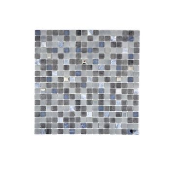 Mosaik Lope Nero glas/sten sort mix 30 x 30 cm