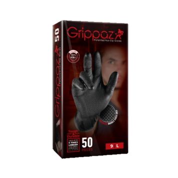 Grippaz246 nitril handske sort 50 stk Str. 7