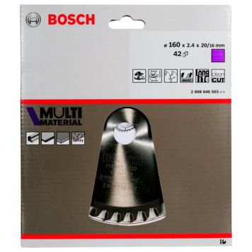 Bosch rundsavklinge multi 160x2,4x/20/16 mm 