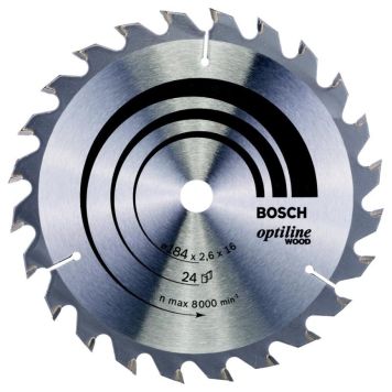 Bosch rundsavklinge 24t wood 184x16 mm