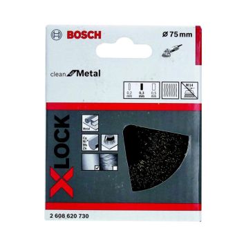 Bosch kopbørste x-lock bølget messing 0,3x75mm
